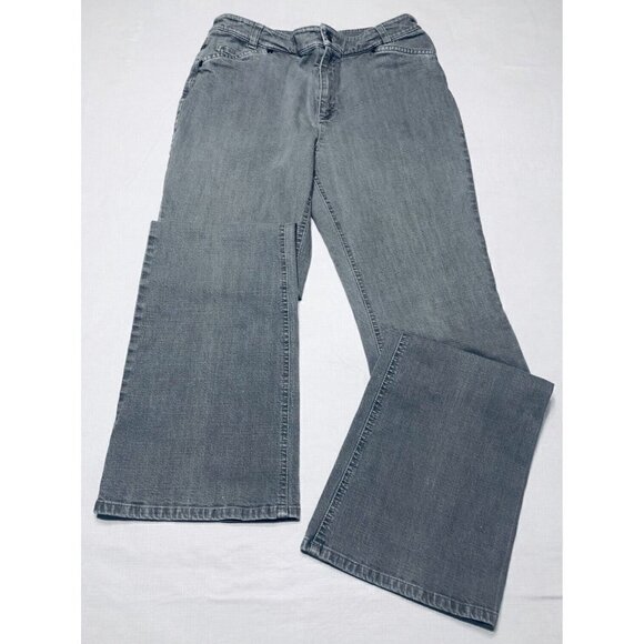 J Jill Womens Size 6 Gray Wash Bootcut Jeans Denim Distressed Stretch - Picture 1 of 8